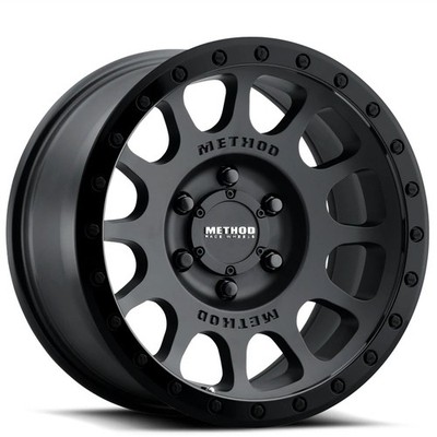 16x8 Method Wheels 305 NV Matte Black with Gloss Black Lip Off-Road Rims (4pcs)