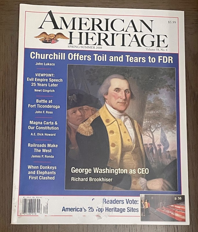 Churchill Offers Toil and Tears to FDR American Heritage Magazine - 2008