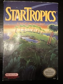 Startropics Nintendo NES 1990 CIB Inserts Letter Game Poster Manual Star Tropics