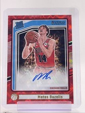 MATAS BUZELIS 2024-25 DONRUSS RATED ROOKIE RED INTERNATIONAL RC AUTO Q3464