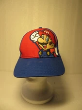 Nintendo Hat Cap Super Mario Bros Fitted Red Blue Gamer Gaming Retro Vintage
