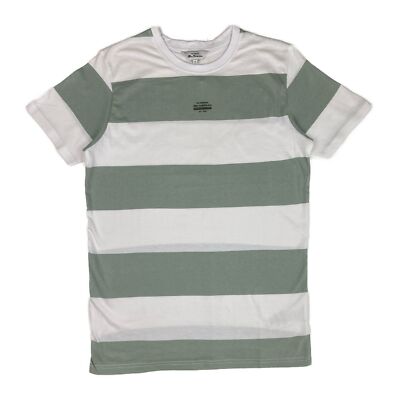 Ben Sherman T-Shirt grün-weiß weit gestreift