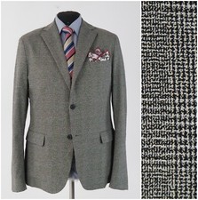 Mens Half Lined Blazer 44R UK Size CONBIPEL Check Grey Sport Coat Summer Jacket