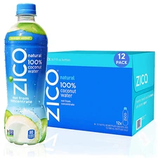 Zico Coconut Water, Natural, 16.9 Ounce Pack of 12