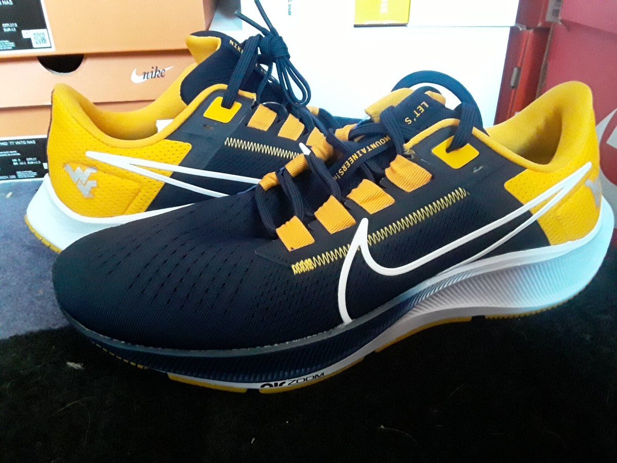 Nike Air Zoom Pegasus 38 West Virginia Mountaineers Navy Gold