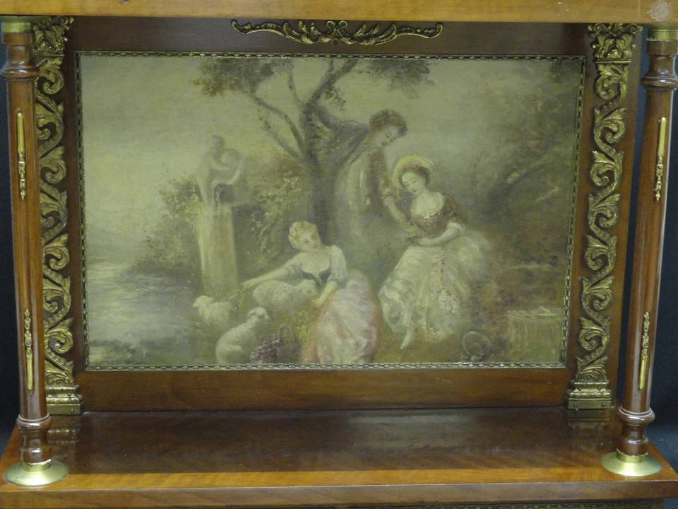 АНТИКВАРНАЯ НАСТЕННАЯ НИША АЛТАРНОГО ШКАФА-СКИНИИ В СТИЛЕ ЛУИ XV 19 века с РАСПИСНОЙ ПАНЕЛЬЮ - Изображение 3 из 4