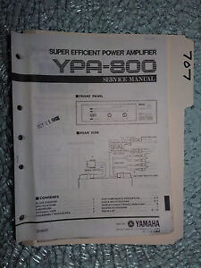 Yamaha ypa-800 service manual original repair book stereo car power amp