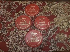 4 Vintage Greenbrier Resort Hotel Dorothy Draper Era Plastic Bar Coasters  