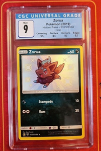 ZORUA SV25/SV94 BABY SHINY, CGC 9 MINT, 2019 POKEMON CARD GAME, HIDDEN FATES