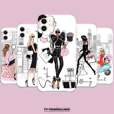 Personalisierte Handyhülle Name Stoßfest Cover für Apple iPhone 12 11 13 14 15 Xr