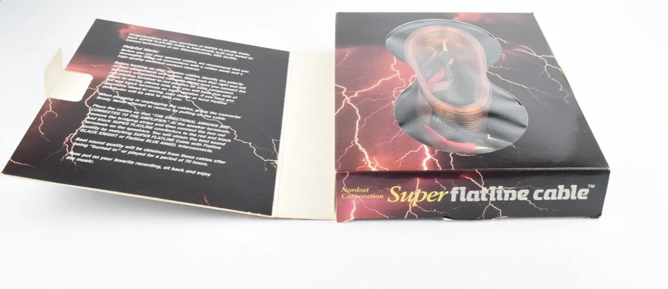 Новый из старых запасов классический NORDOST SUPER FLATLINE динамик один провод кабель 3 метра BANANA - Изображение 3 из 4