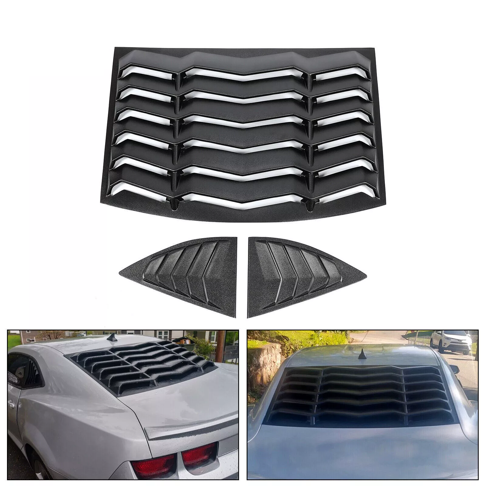 2010-2015 Chevy Camaro Rear & Side Window Louvers Sun Shade Cover