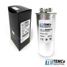 TEMCo 45 5 uf/MFD 440 VAC volts Round Dual Run Capacitor 50/60 Hz -Lot-1