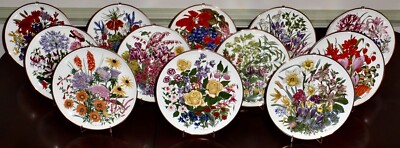 FRANKLIN PORCELAIN フラワーオブザイヤープレート27cm Franklin Porcelain Flowers of The Year Royal Horticultural Society