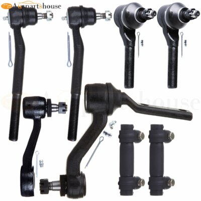 ECCPP 8-Piece Front Steering Kit – Tie Rods, Pitman Arm, Idler Arm – Fits 1998-2005 Chevy Blazer, S10, GMC Jimmy, Sonoma, Isuzu Hombre