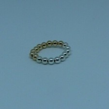 3mm 14k Gold Filled and Sterling Silver Beaded Ring