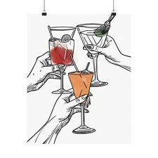 Cheers Bar Cart Art | Cheers Print | Bar Cart