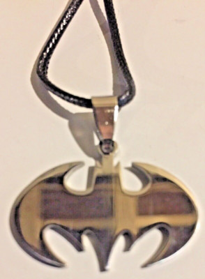 BATMAN~ Choker Necklace~LASER CUT STEEL PENDANT~ 8.5''~ USA Shipper~ Brand New