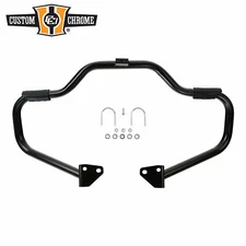 Mustache 1.25" Engine Guard W/ Footrests Highway Bar Fits For Harley Dyna 06-17