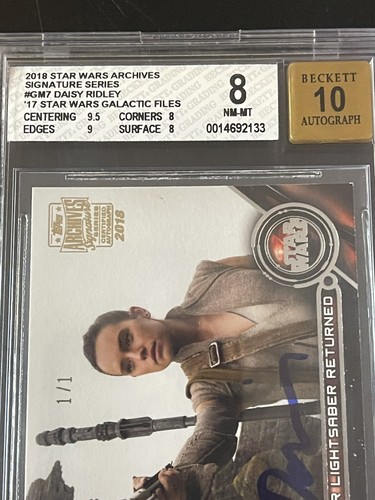 Daisy Ridley Auto 1/1 2018 Topps Star Wars Archives Signatures Rey Skywalker - Picture 4 of 6