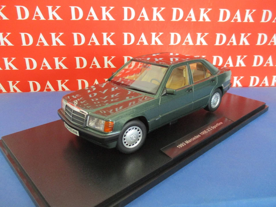 Die cast 1/18 Modellino Auto Mercedes 190E 2.3 Sportline Malachite Green 1993 - Immagine 2 di 4