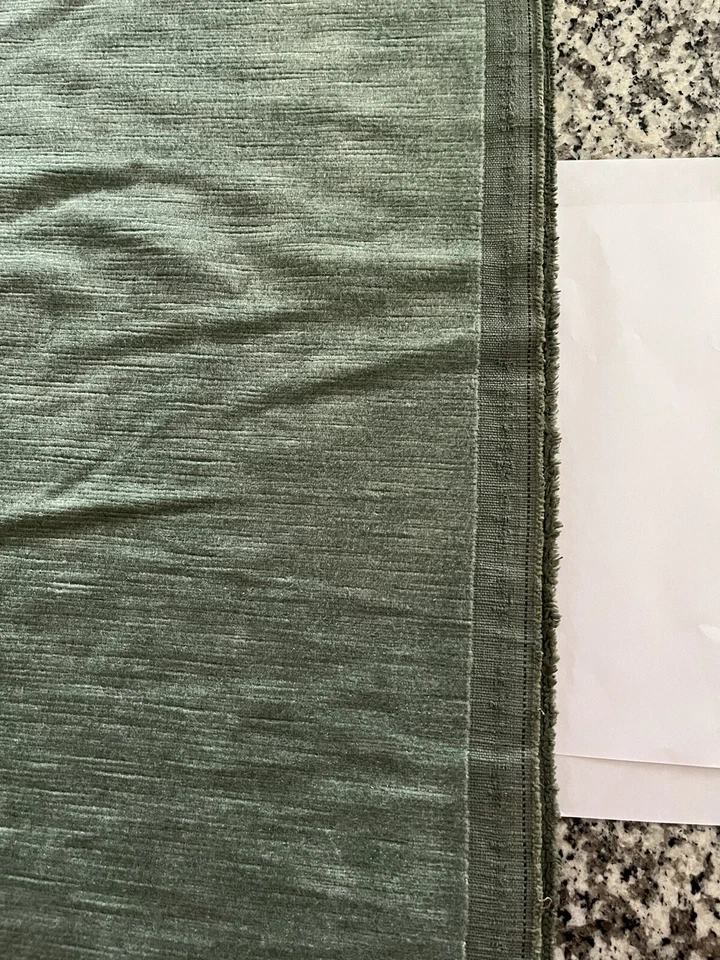 Vintage Short Pile Light Teal Corduroy Heavy Upholstery Fabric By Yard Rare - Image 3 of 4