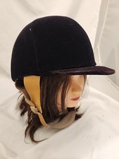 International Riding Helmets Black Velvet Size 6-1/2