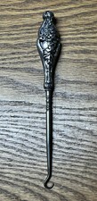 Victorian Sterling Floral Handle Button Hook