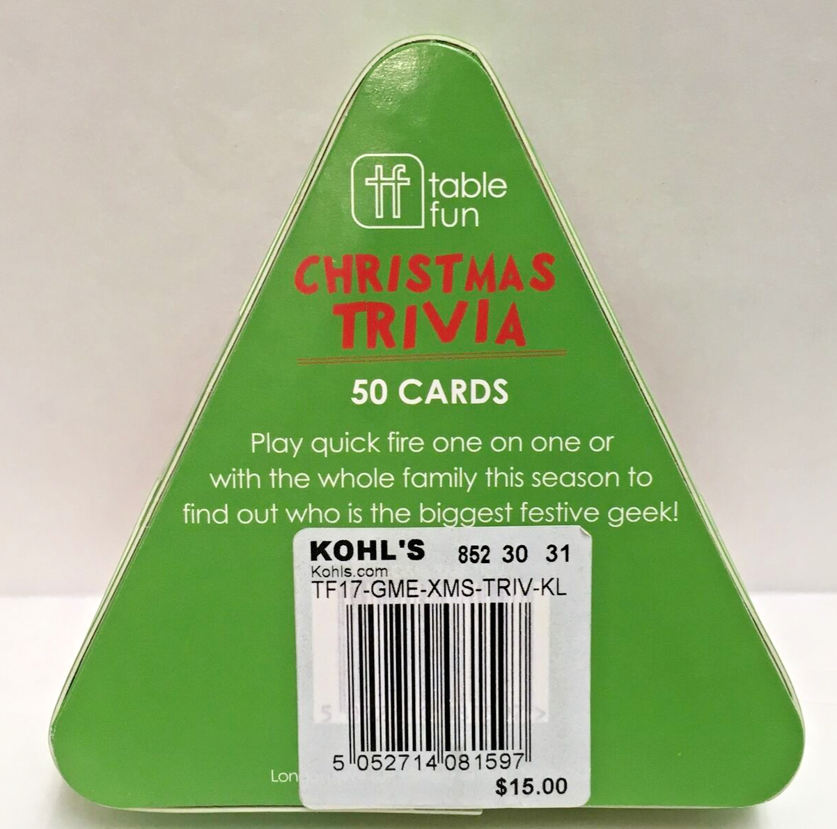 Table fun Christmas Trivia 50 Cards Game Family Fun Holidays NIP Free shipping