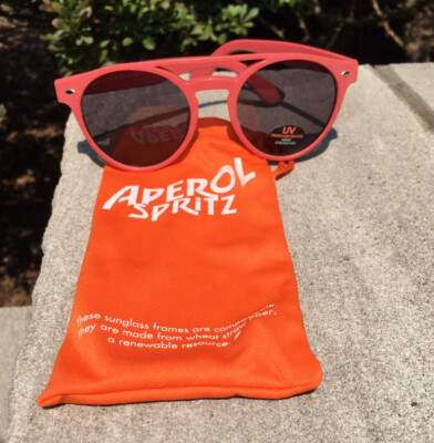 Aperol  Sunglasses With Carry Bag. Free Ship USA Rosey Color