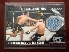 2009 Topps UFC Round 1 Debut Mat Relics Lyoto Machida Sam Hoger Rookie RC