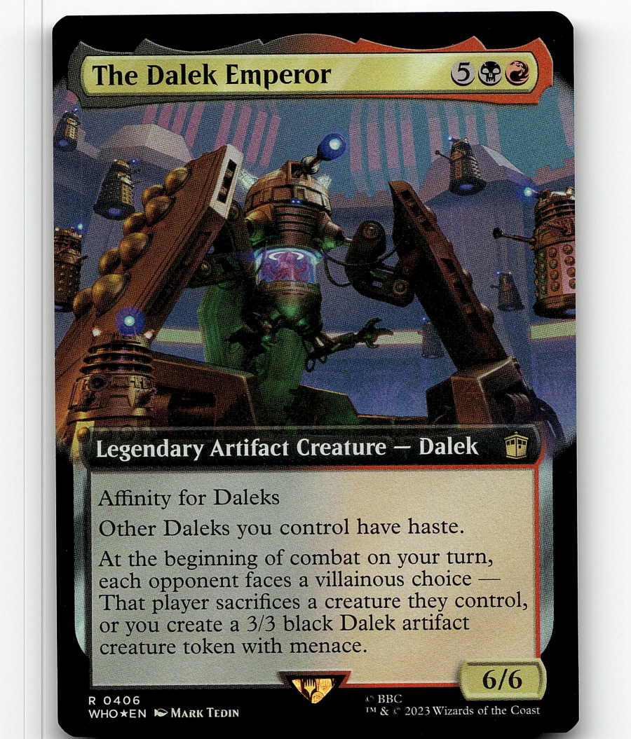 FOIL - MTG The Dalek Emperor (Extended Art) 406 - Universes Beyond: Doctor  Who | eBay