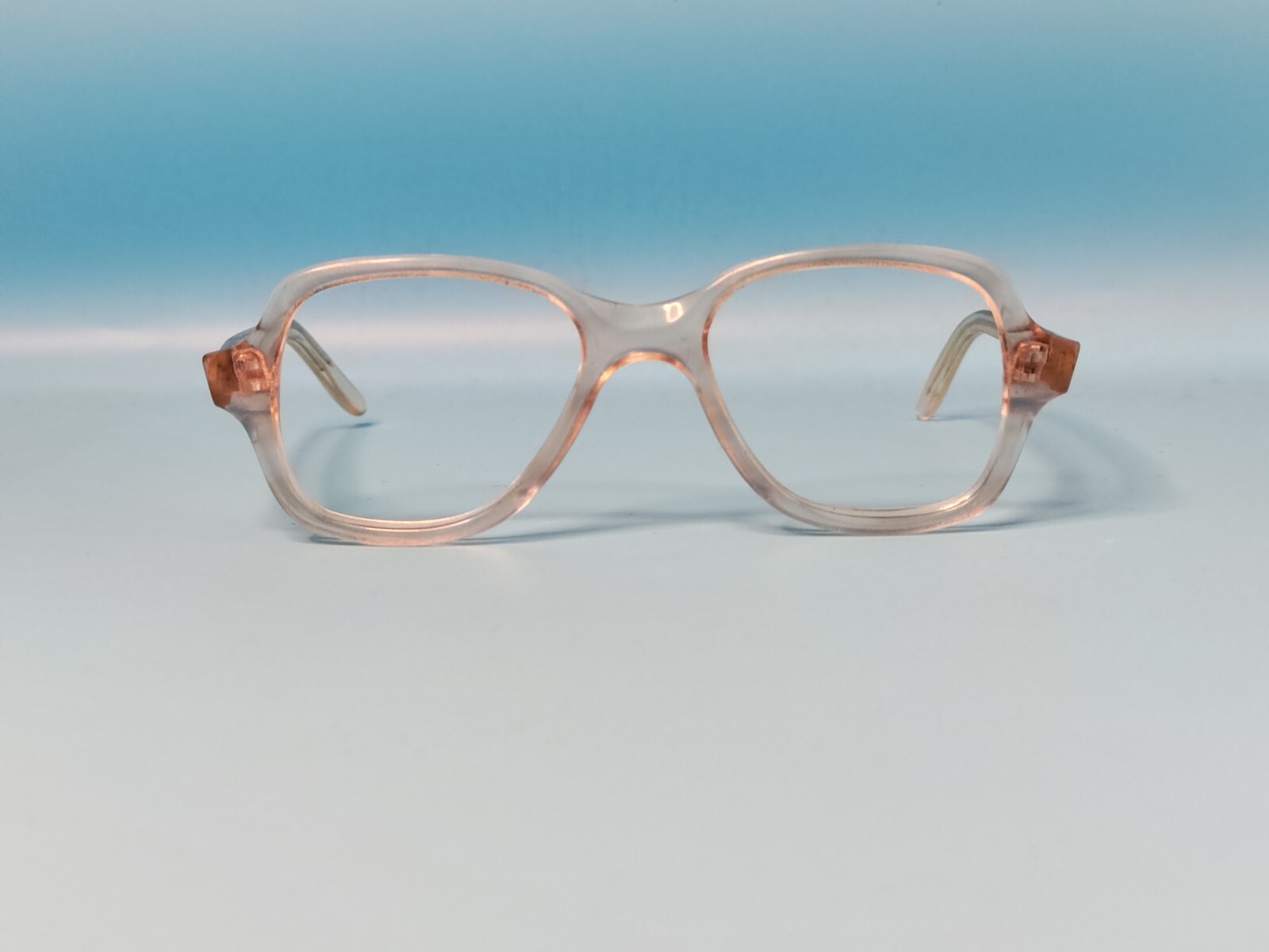 VINTAGE 1950s RECTANGULAR CLEAR ACETATE EYEGLASS … - image 1