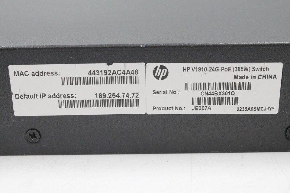 HP V191024GPoE JE007A 24Port Gigabit Managed PoE Switch eBay