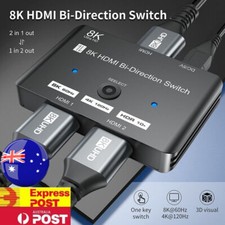 HDMI 2.1 Switch Splitter HUB Bi-directional HDR 8K 120Hz 2 in 1 out &1 in 2 out