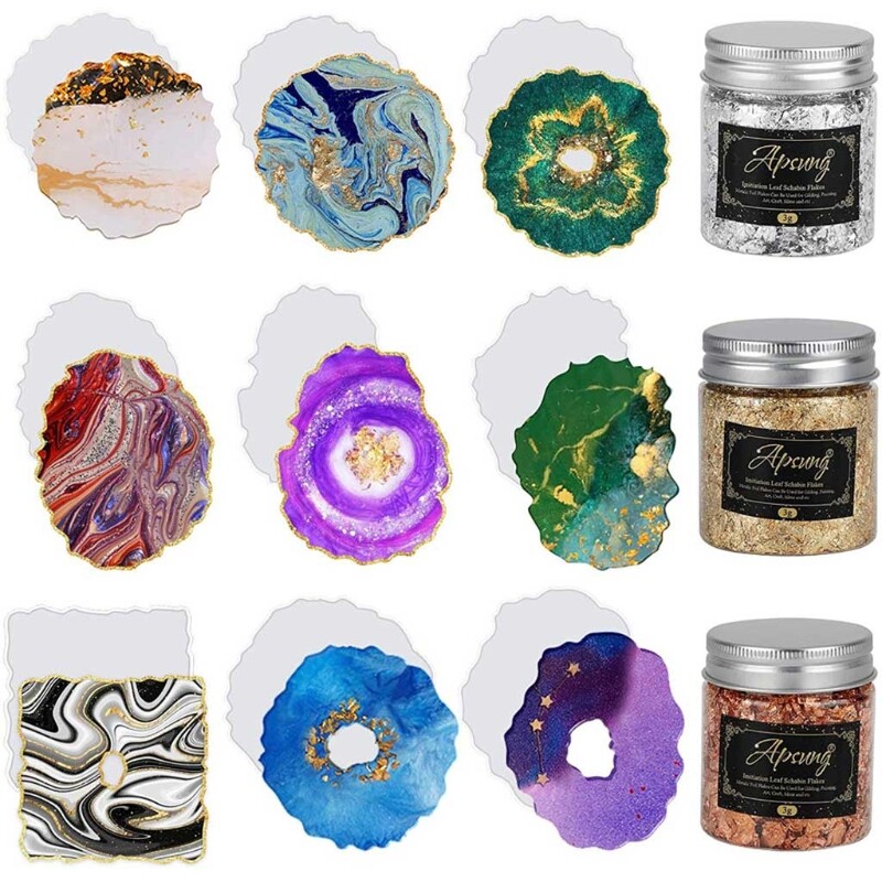 Epoxy Resin Silicone Molds for Irregular Tea Cup Coasters DIY