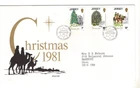 1981 JERSEY - CHRISTMAS FDC FROM COLLECTION N15
