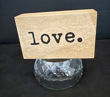 HOBBY LOBBY | LOVE Wooden Block Sign | INK Stamped Look - Typewriter Font | NEW thumbnail