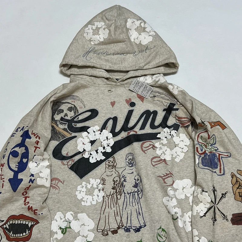 Saint Mxxxxxx x Denim Tears Graffiti Hoodie Men's Heavyweight
