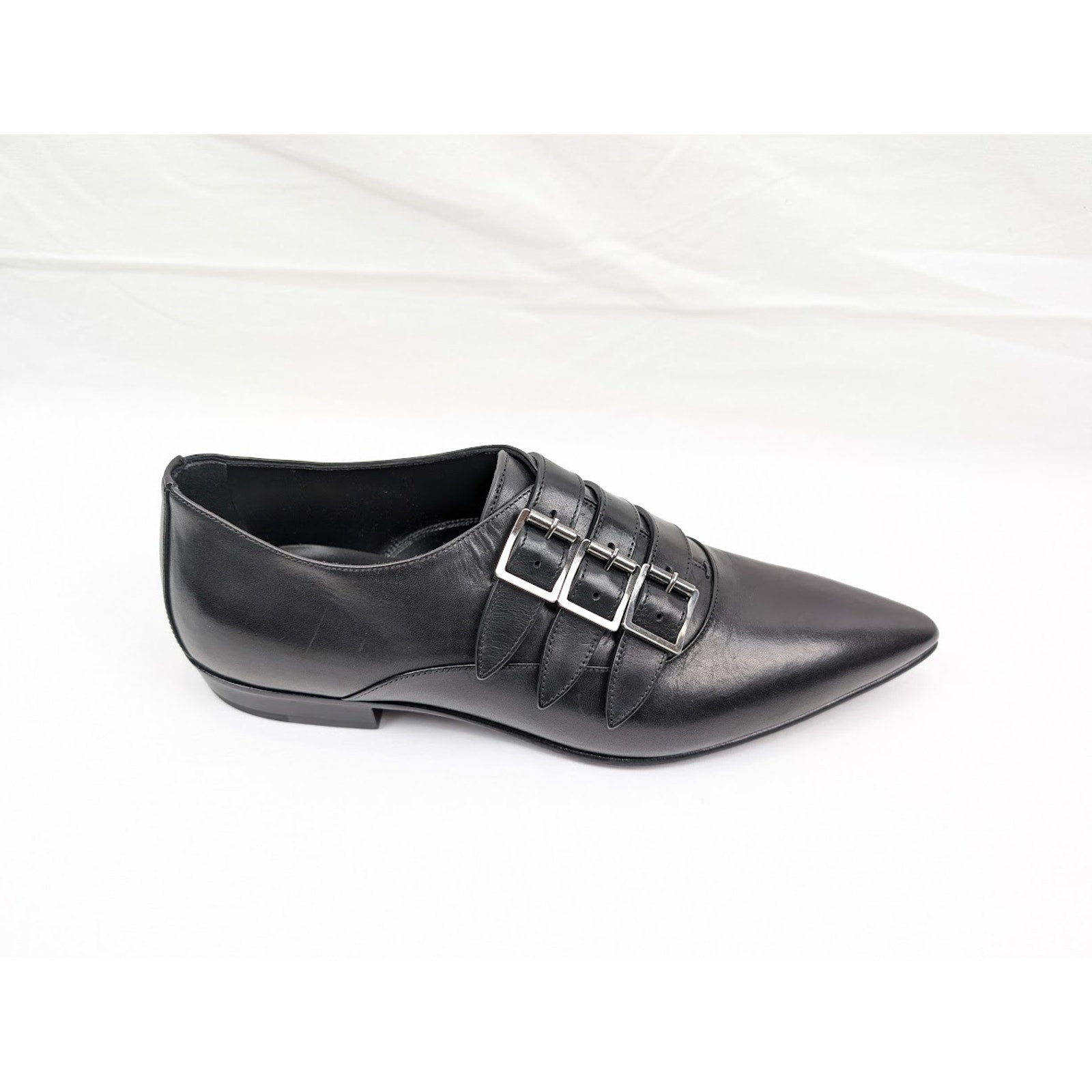 Scarpe derby Saint Laurent Paris Levine 15 colore nero nuove con etichette 45