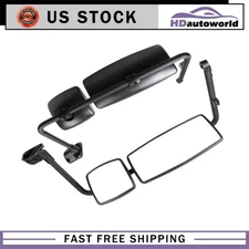 For 2002-18 International Durastar 4300 Mirrors Complete Pair Left+Right Black