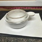 Vintage White Pyrex Corning Ware P-150-B Grab It Bowl W/ glass lid