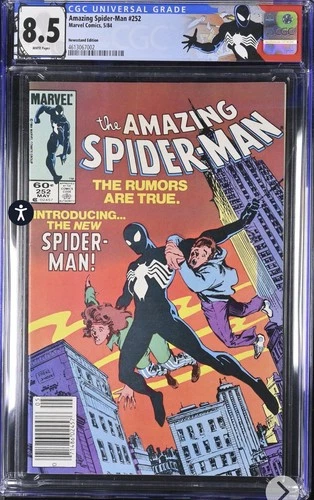 Amazing Spider-Man #252 CGC 8.5 Newsstand Beautiful Book! 1st App Black Costume