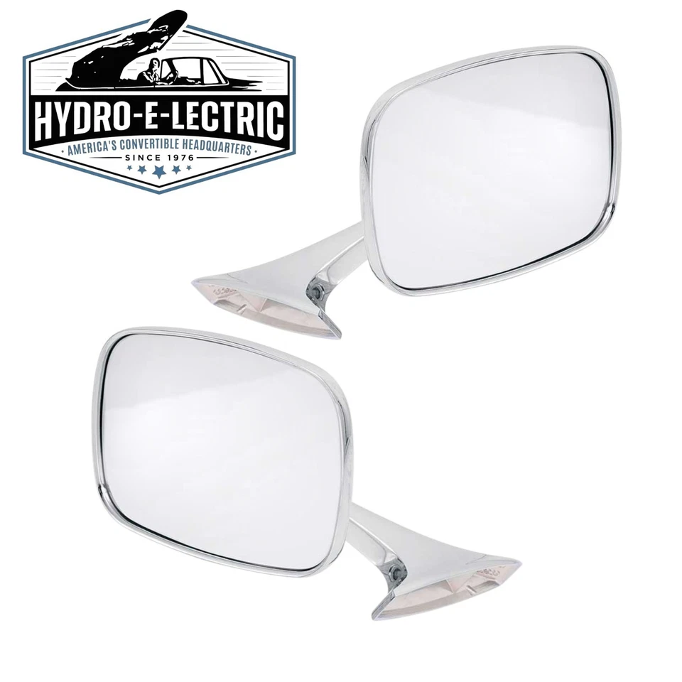 Chrome Exterior Side Rear View Mirrors - Pair- for 1971-1973 Oldsmobile - Image 4 of 4