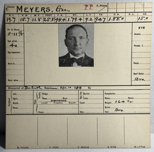 Original 1914 Duluth Police Bertillon Identification Card Mugshot Photo EX Shape