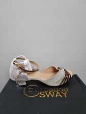 Dance And Sway UK size 6 Latin/Ballroom Dance Shoes Silver Brand New (Boxed) 