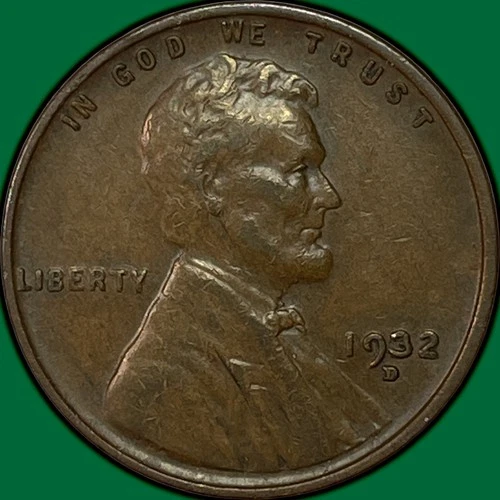 1932-D Lincoln Wheat Cent Choice Extremely Fine XF+ Coin #37180
