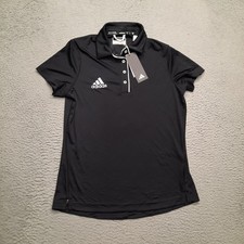 Adidas Coach Polo Shirt Women's Size Small Black White Short Sleeve Golf IS1100