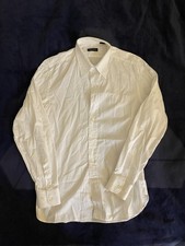 Valentino White Long Sleeve Button Down Shirt Sz 40 15 1/2 100  Authentic