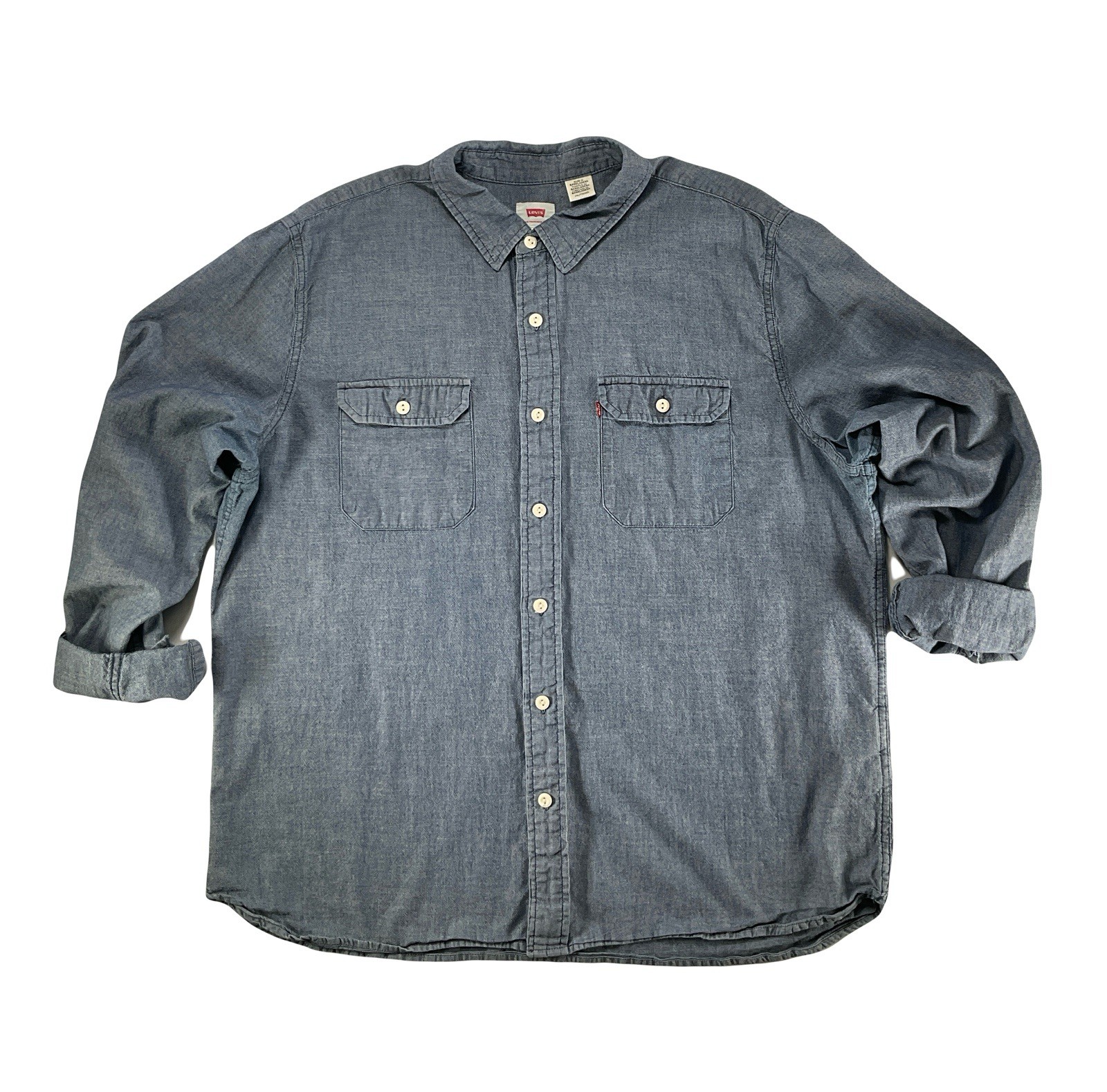Levi's Class Worker Overshirt Button Down Collare… - image 4